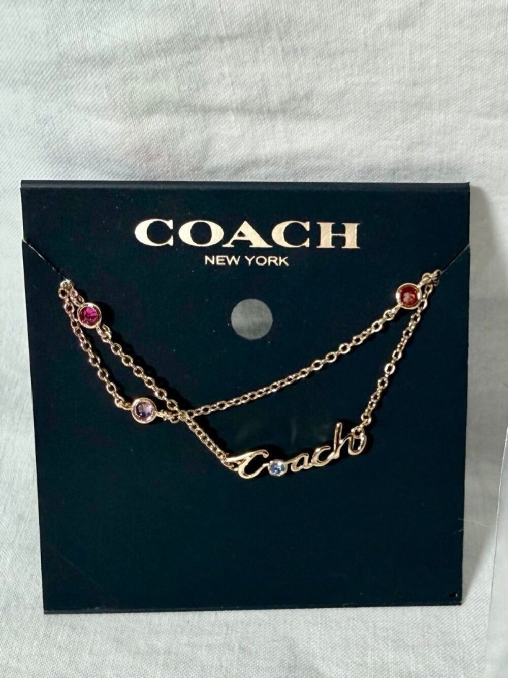 Coach script orb double bracelet